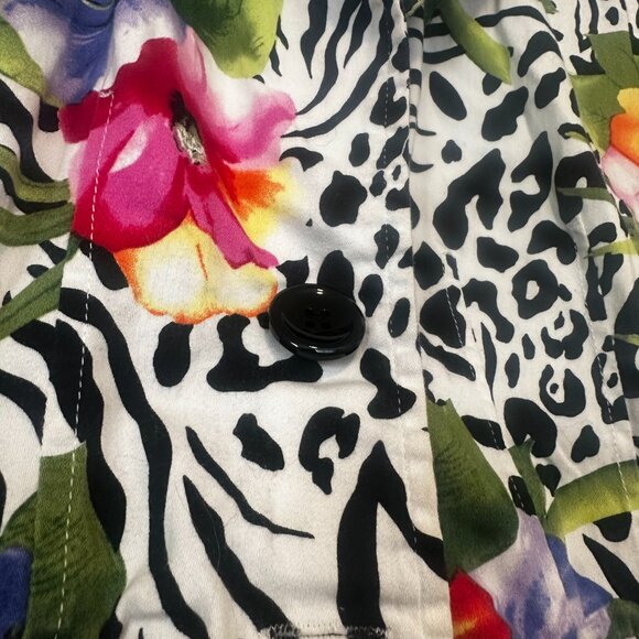 Zebra/Flower Print Blazer - Picture 2 of 2